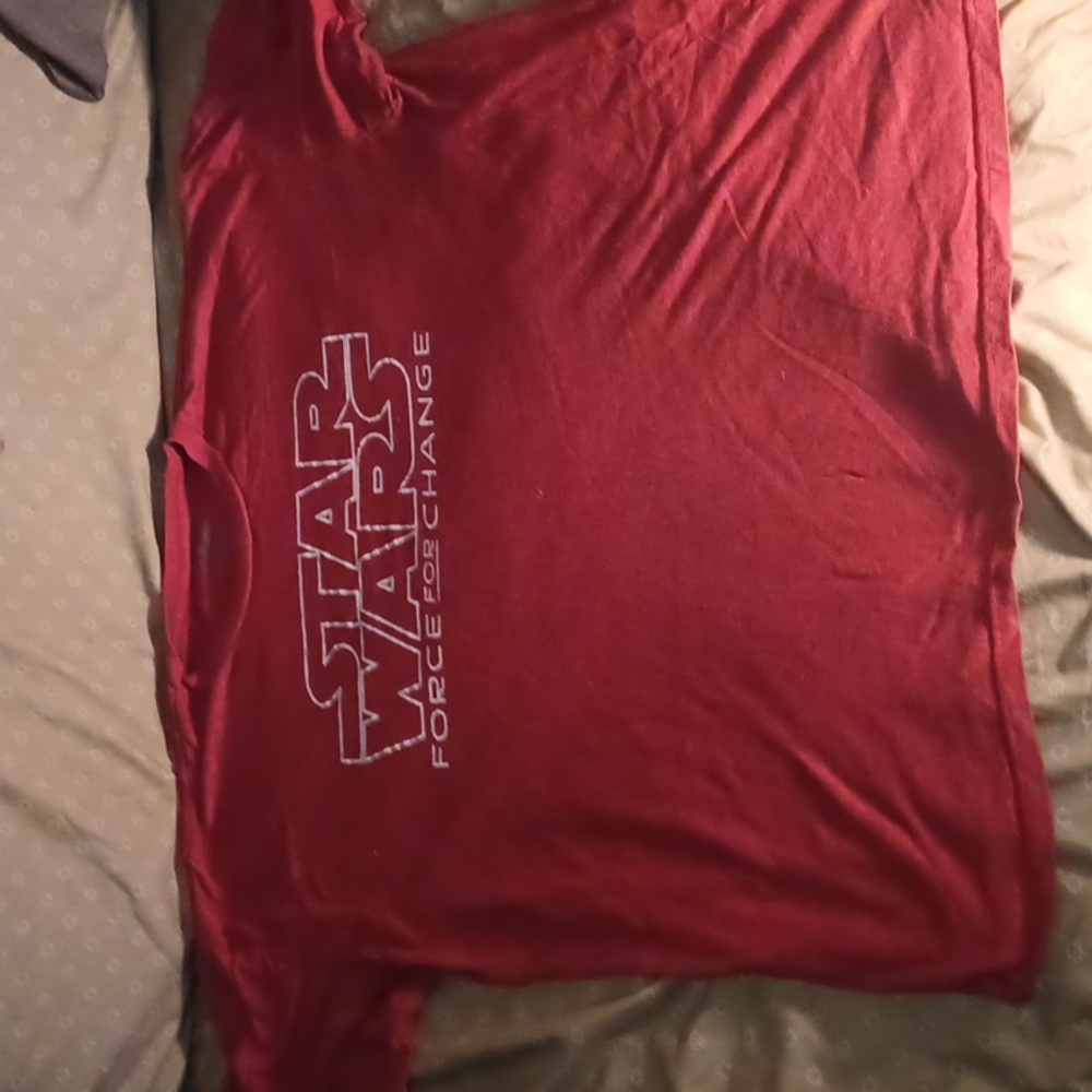 STAR WARS FORCE FOR CHANGE TSHIRT SIZE 2XL RED